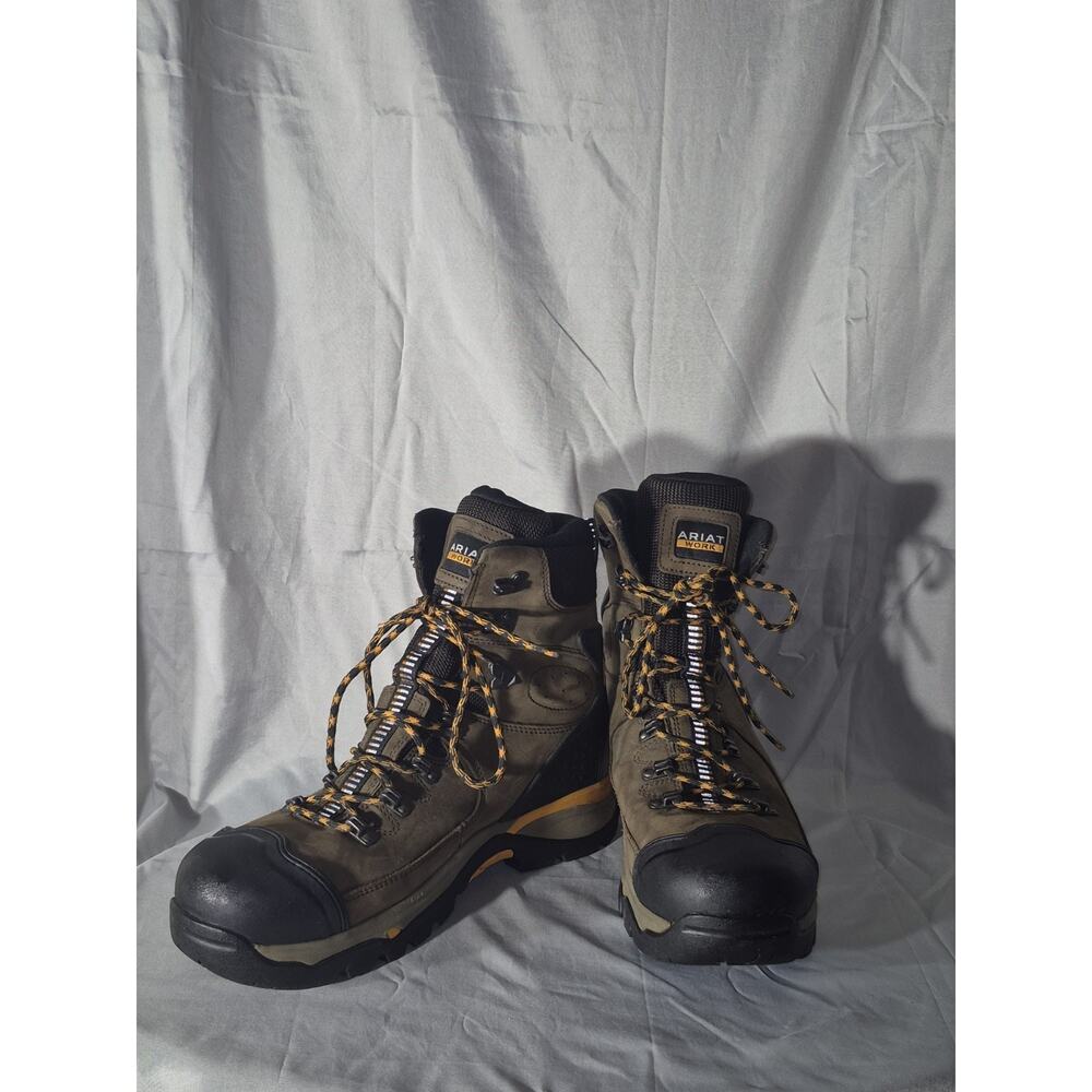 Ariat Waterproof Carbon Toe Work Boots Brown Black ASTM F2413-18 EH